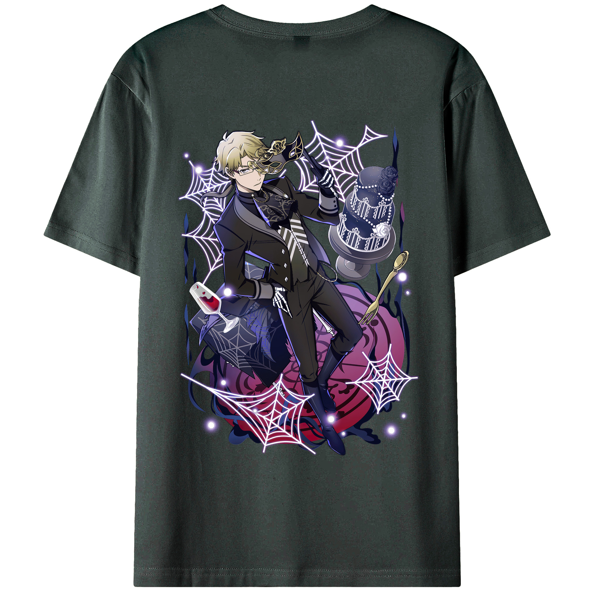 （画像用） 文豪ストレイドッグス Bungo Stray Dogs 綿100％ メンズ半袖Tシャツ（バックプリント） 通気性